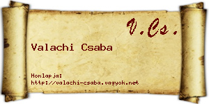 Valachi Csaba névjegykártya